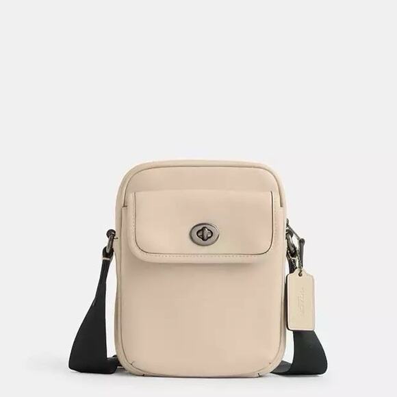 NWT Coach Turnlock Crossbody Bag Leather Qb/IVORY CAJ31 - Picture 7 of 10